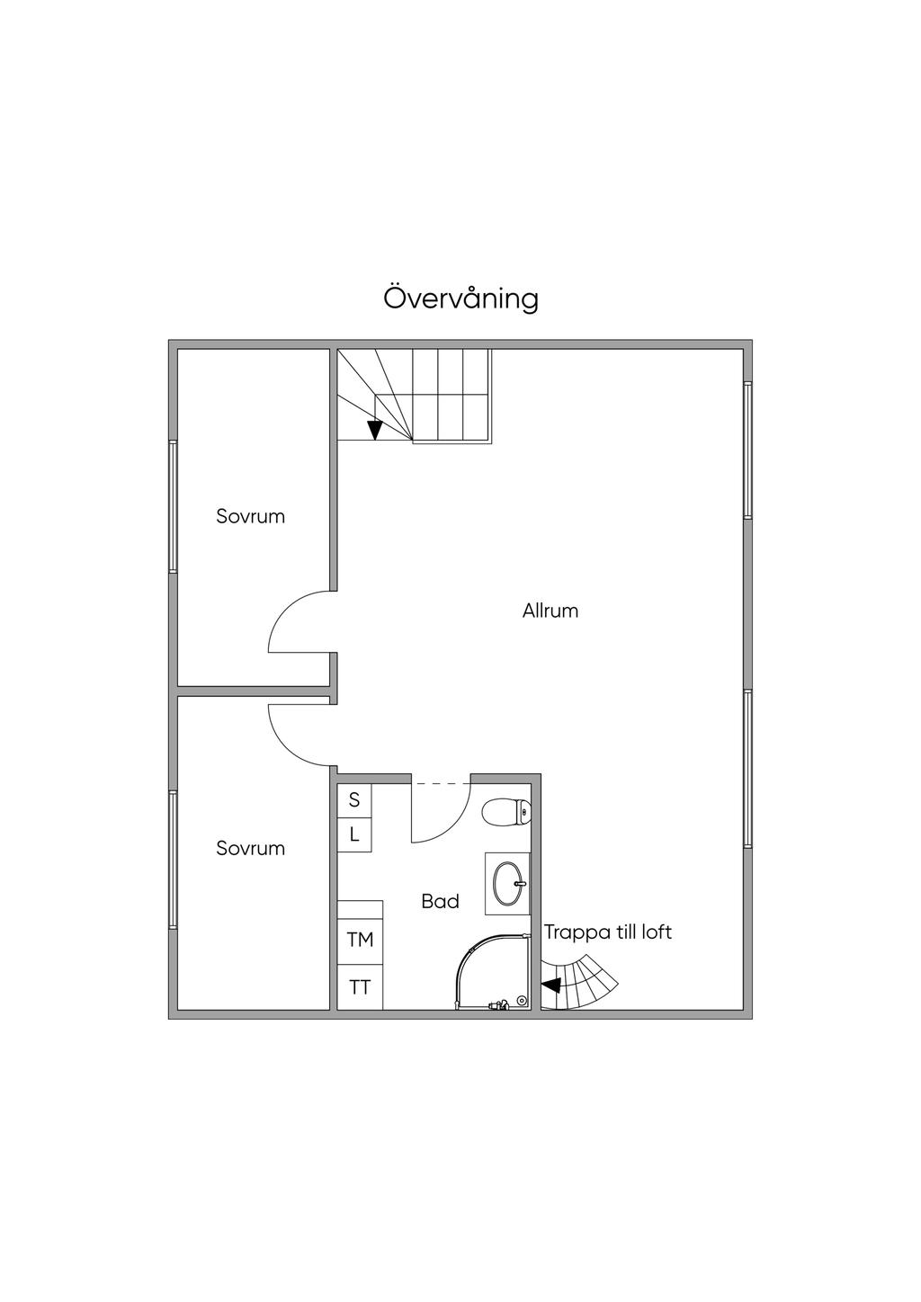 Planlösning övervåning
