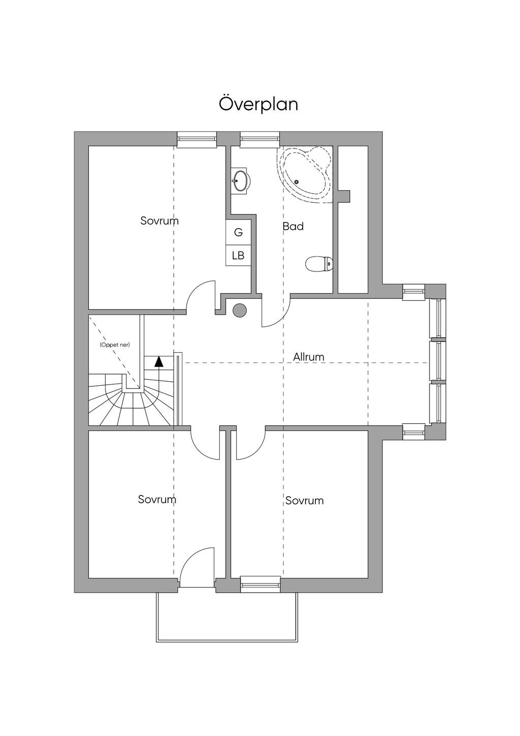 Planlösning övervåning