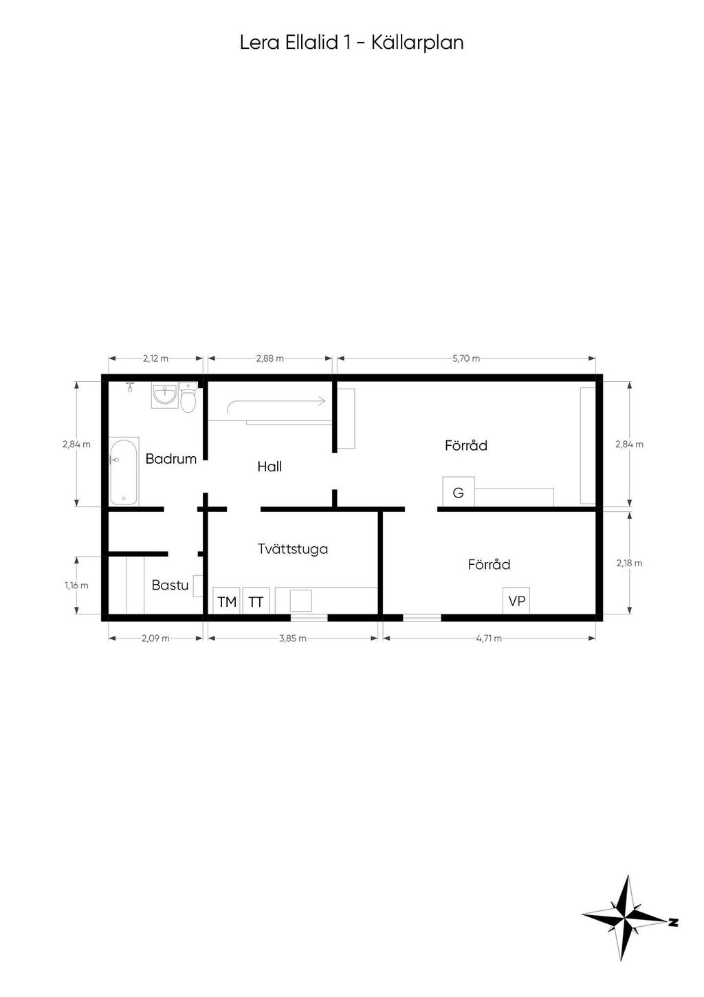 Planritning källarplan