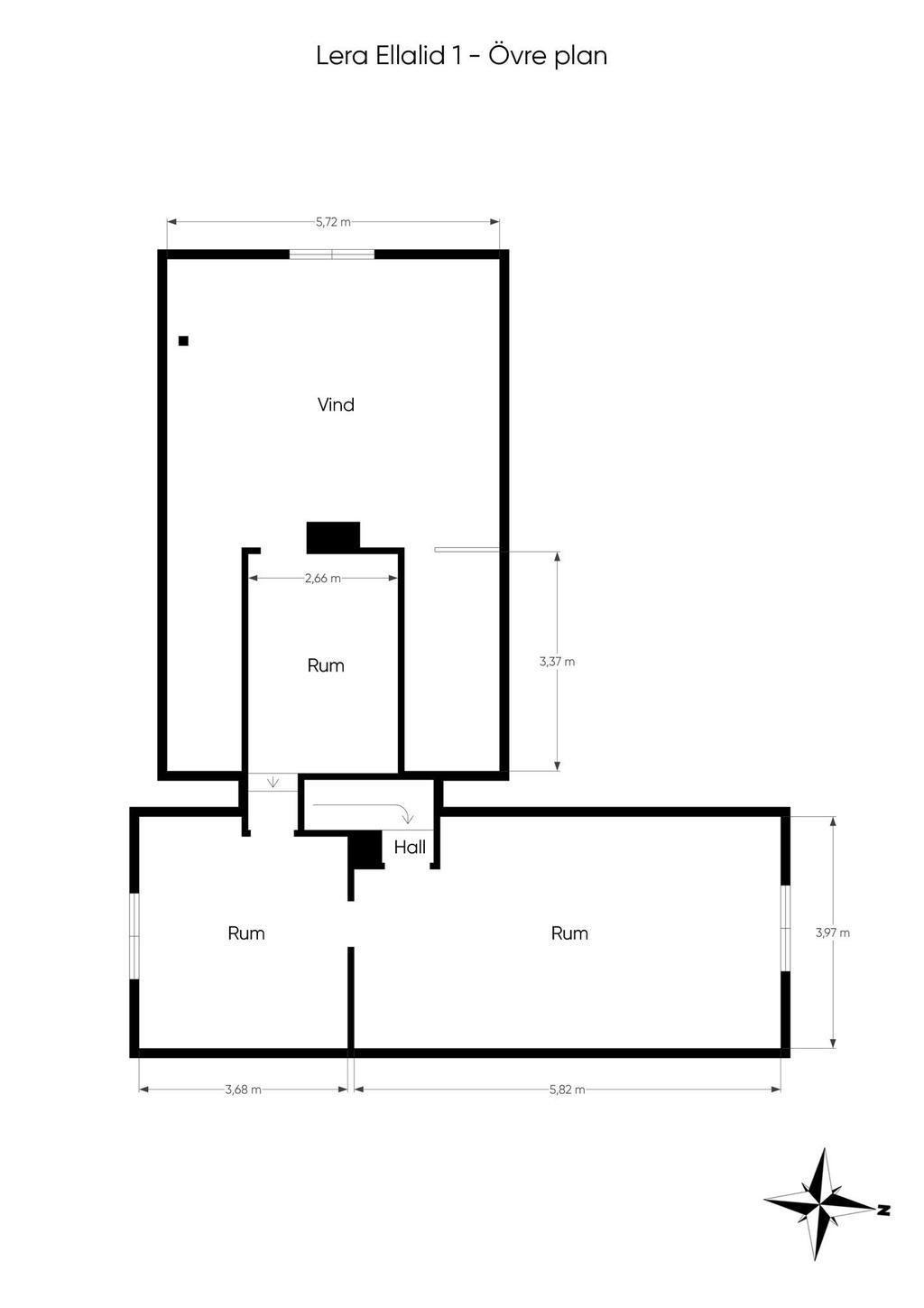 Planritning övervåning