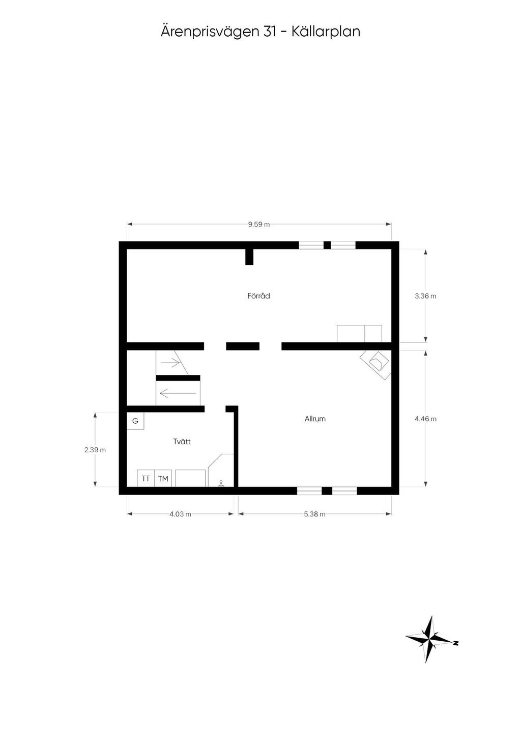 Planritning källarplan