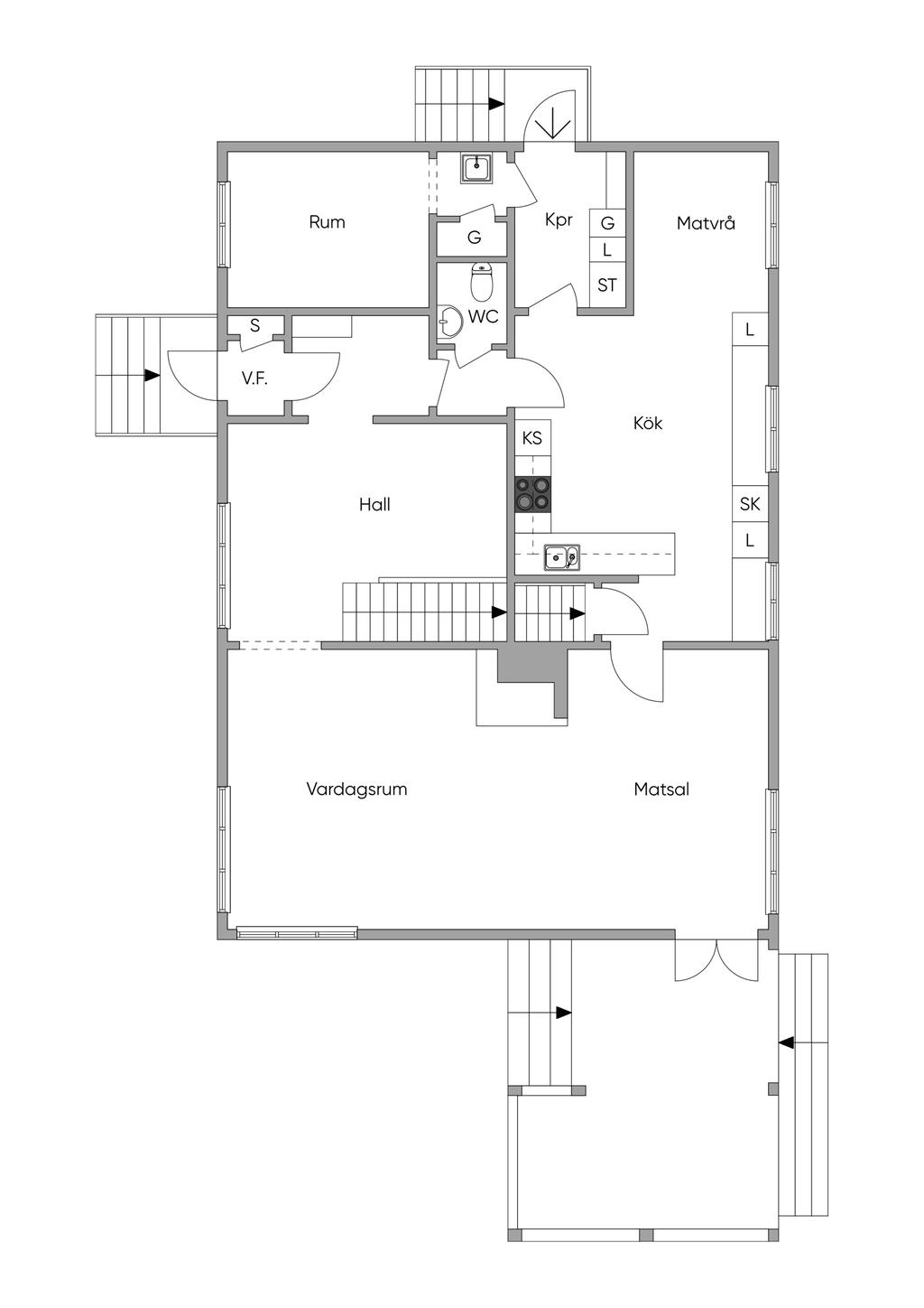 Planritning entréplan