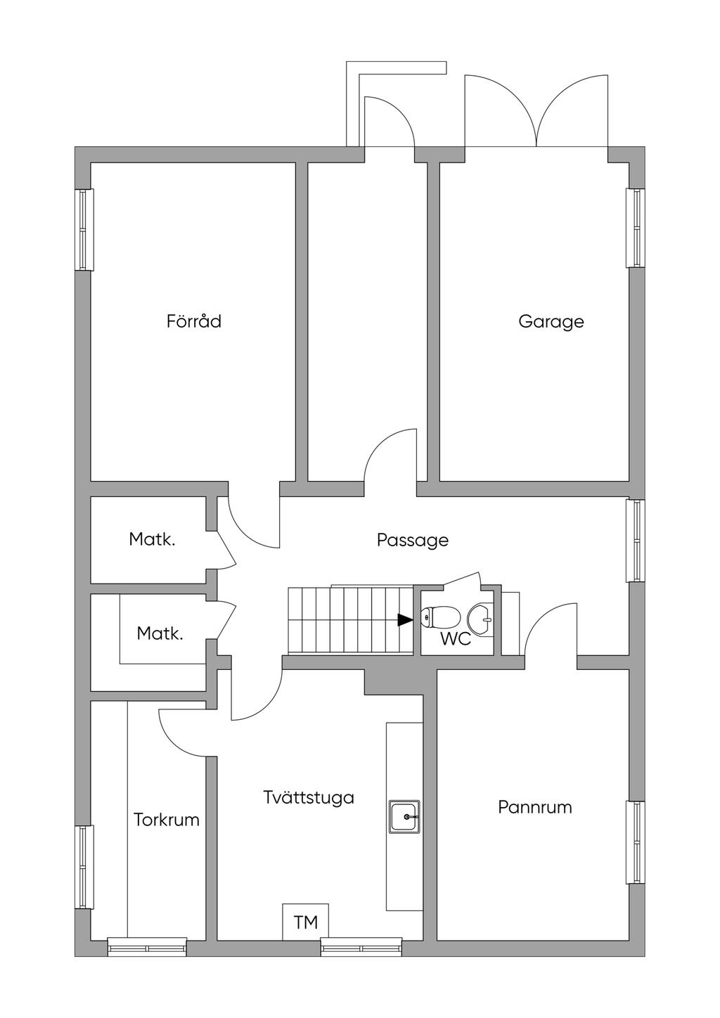 Planritning källare
