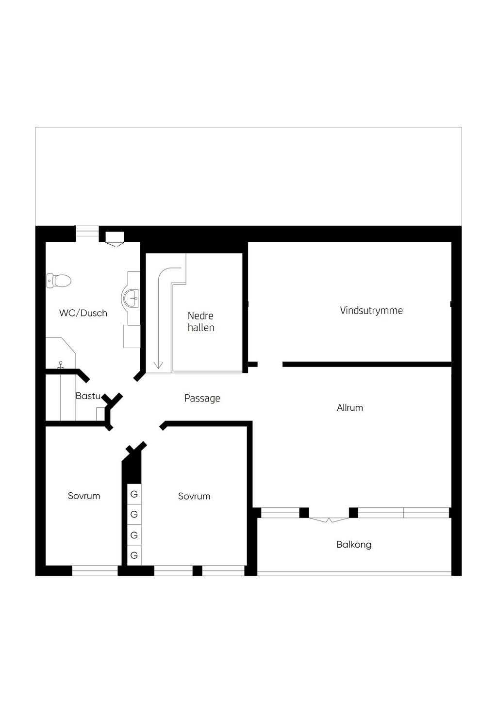 Planlösning övervåning