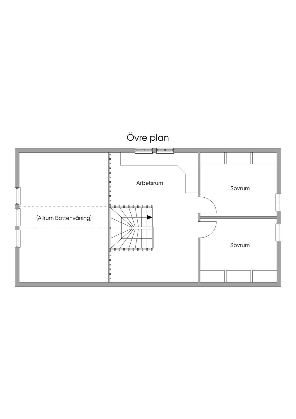 Planlösning övre plan