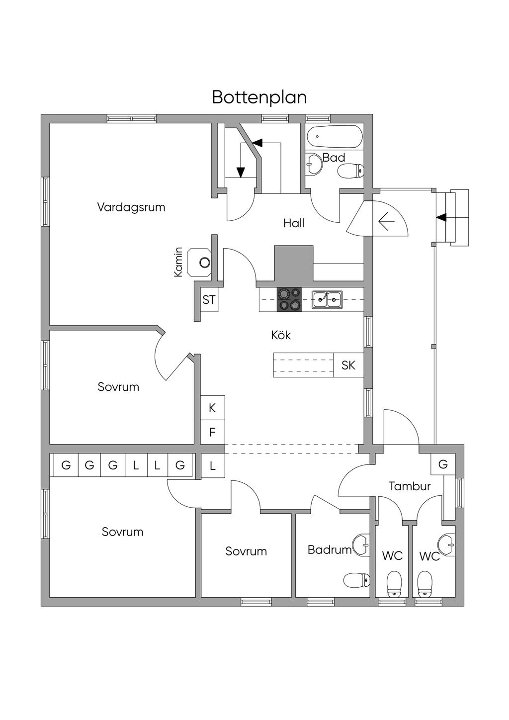 Planritning (ej skalenlig)