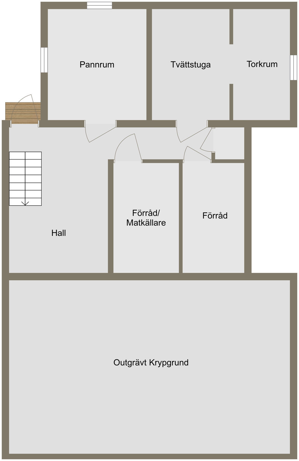 Planritning - Vallmotorp Vallmon, Källarplan