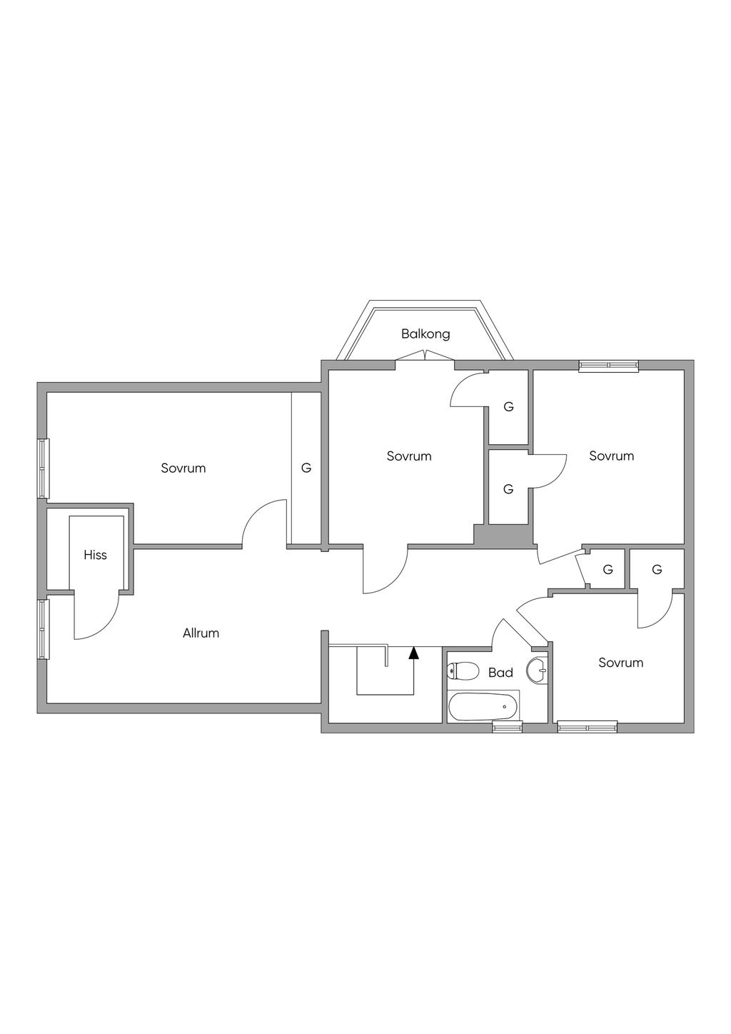 Planlösning övreplan