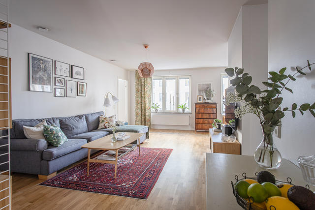 Väl tilltaget vardagsrum