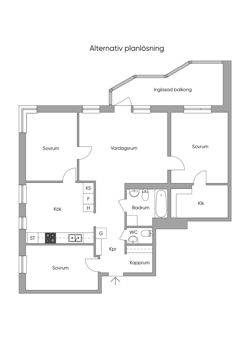 Alternativ planlösning