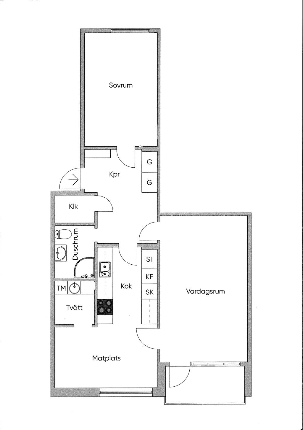 Planritning Grindvägen 12A