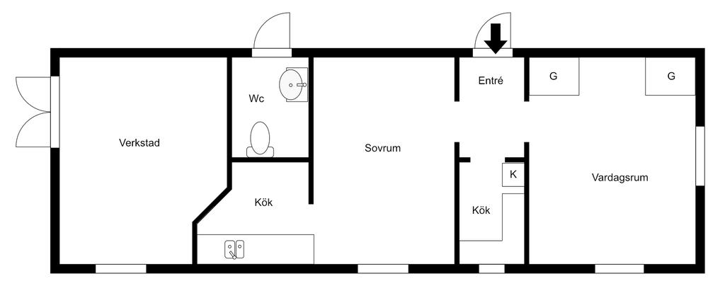 Planlösning gästhuset 