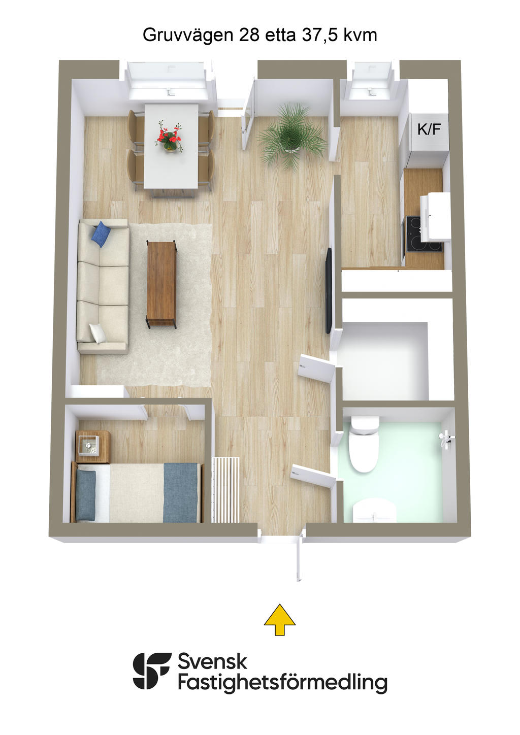 Möblerad planlösning 