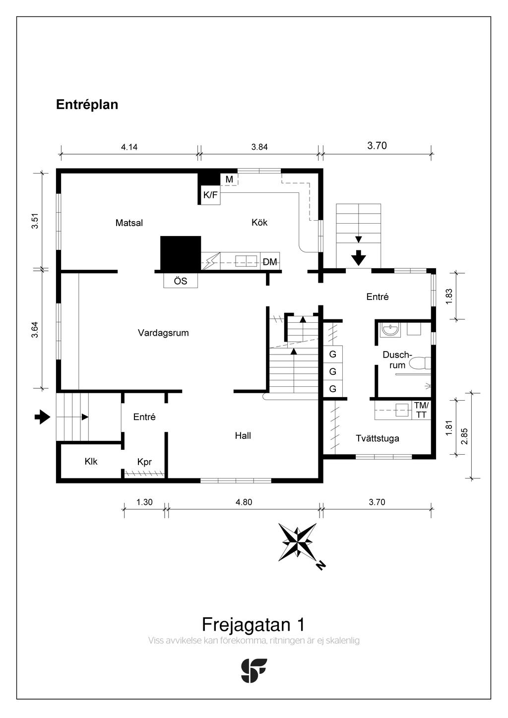 Planritning entréplan