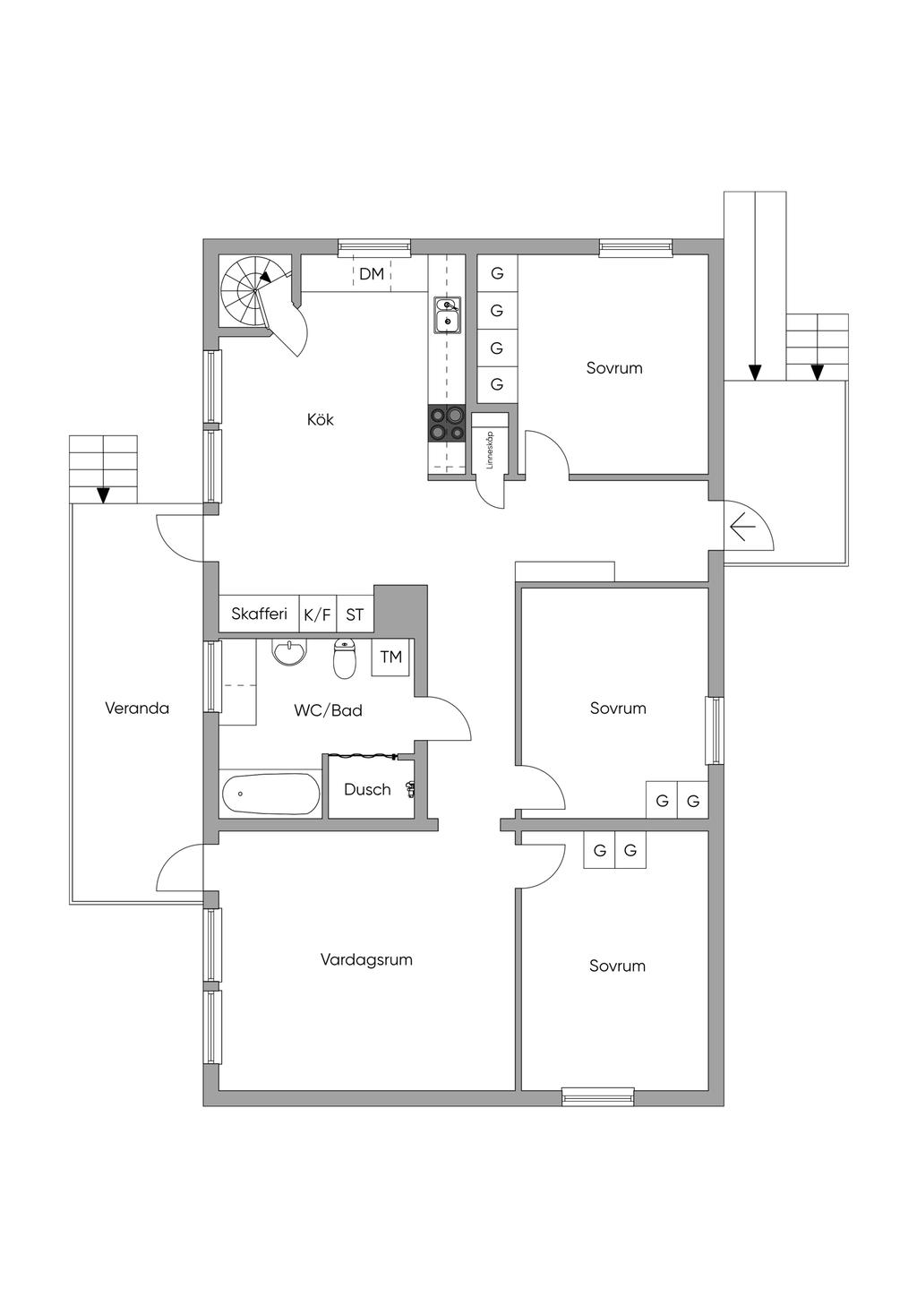 Planritning entréplan