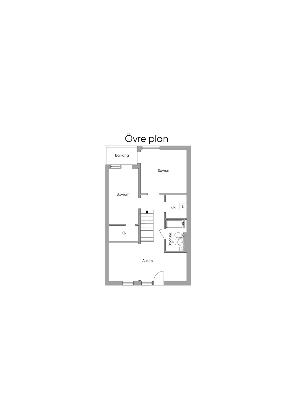 Planlösning övre plan