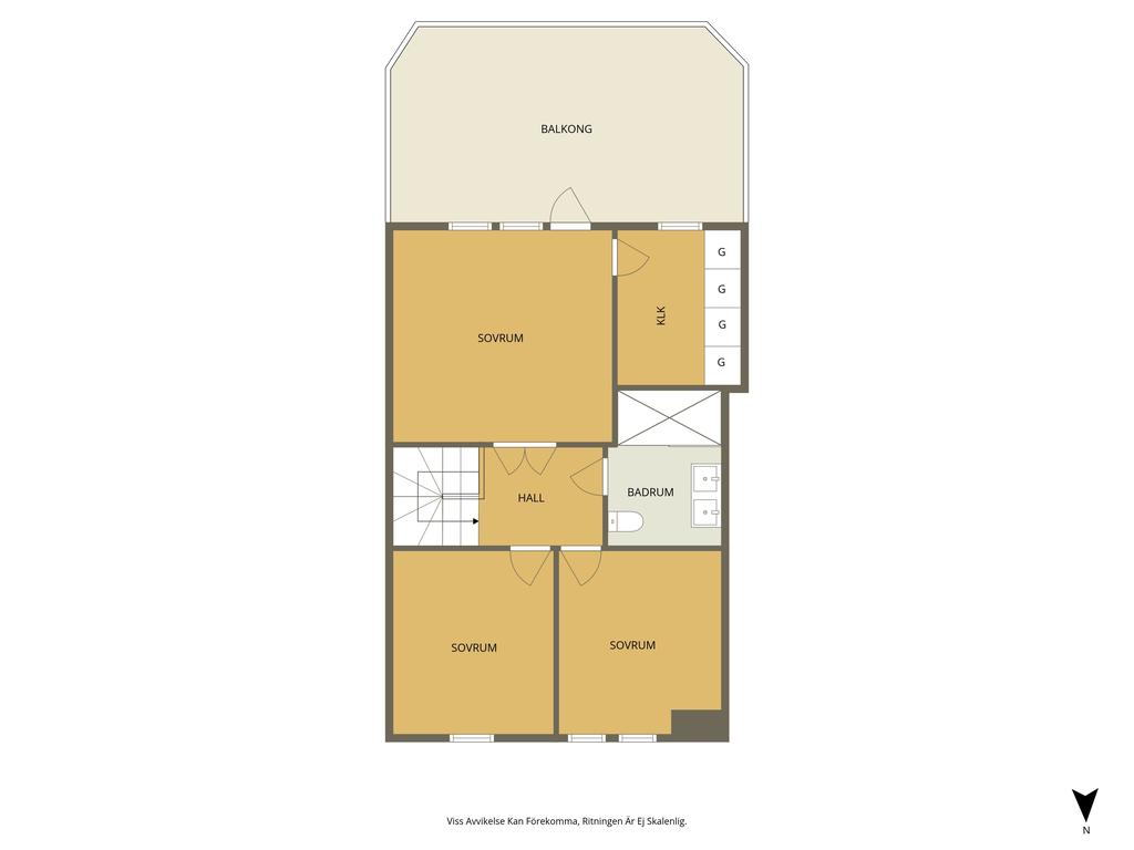 Planlösning övre plan