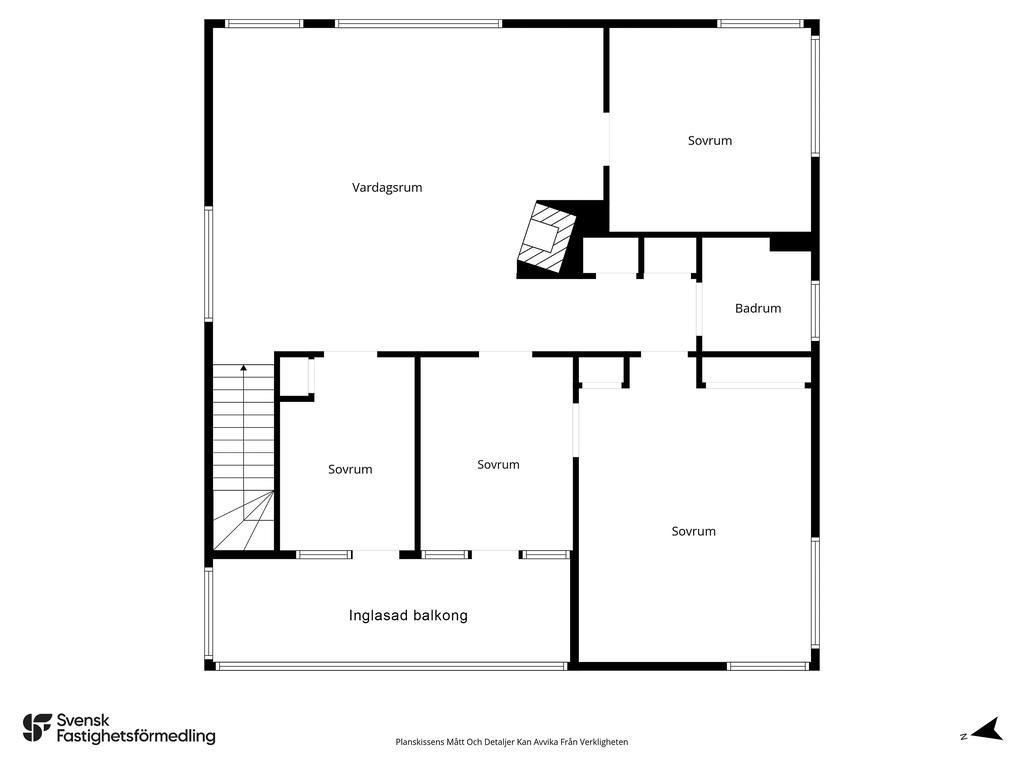 Planlösning ovanvåning