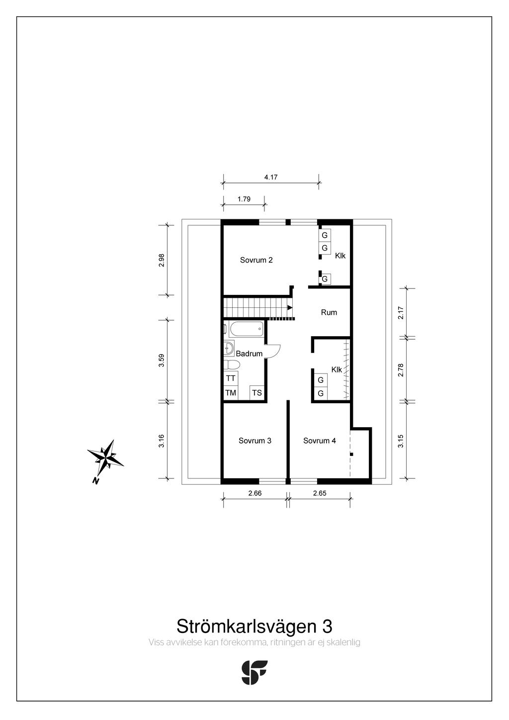 Planritning övervåning