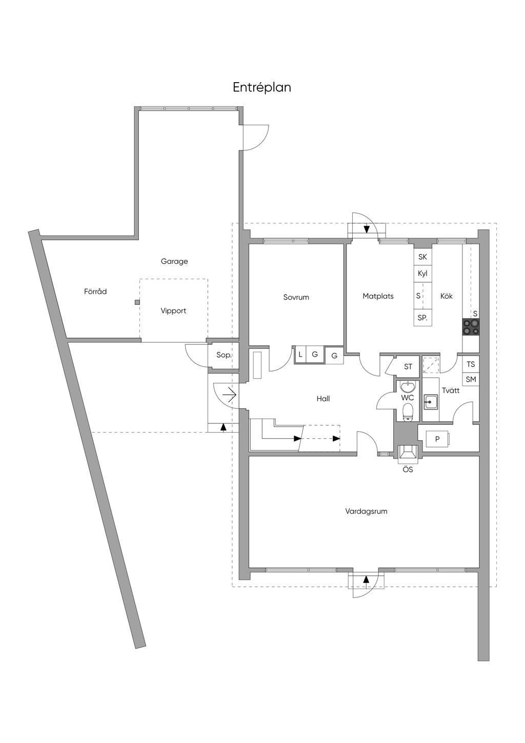 Planskiss Entréplan, 2D