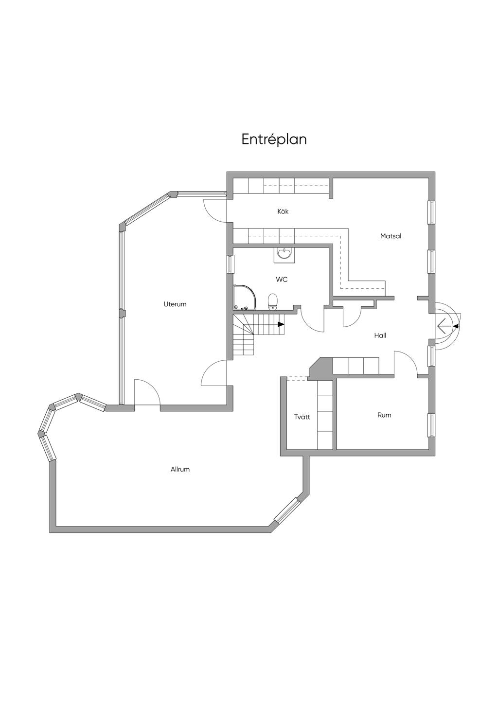 Planritning bottenplan