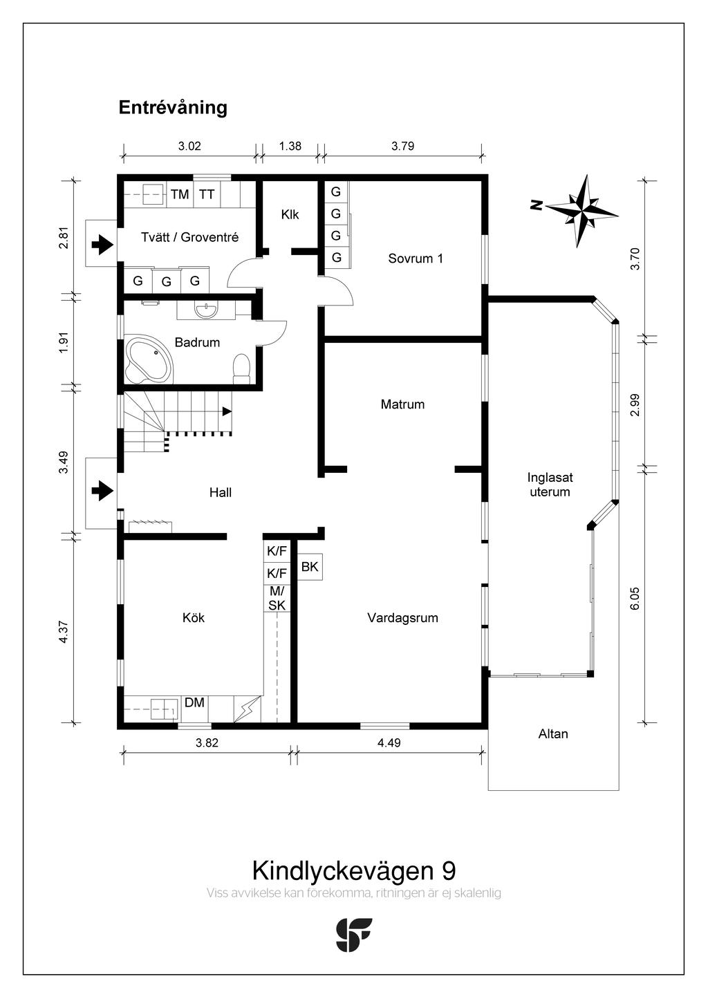 Planritning entréplan