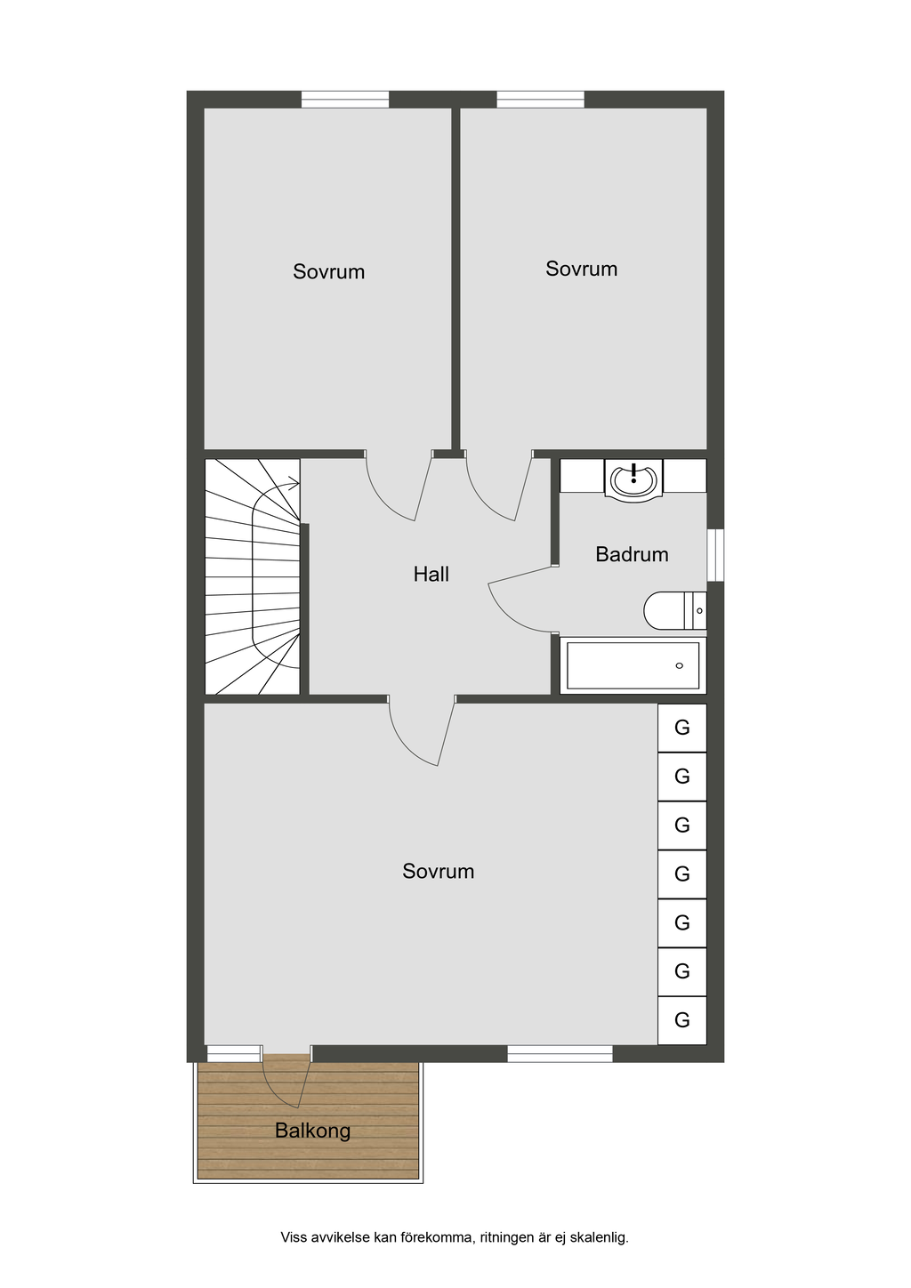 Planlösning övre plan