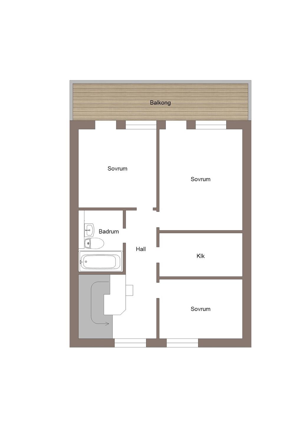 Planlösning övre plan