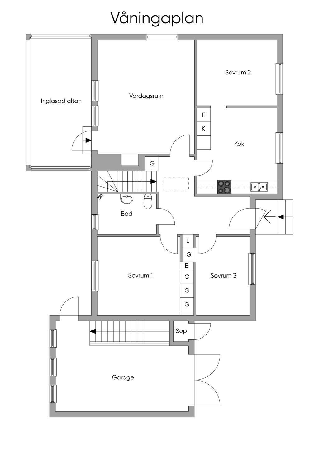 Planlösning entréplan