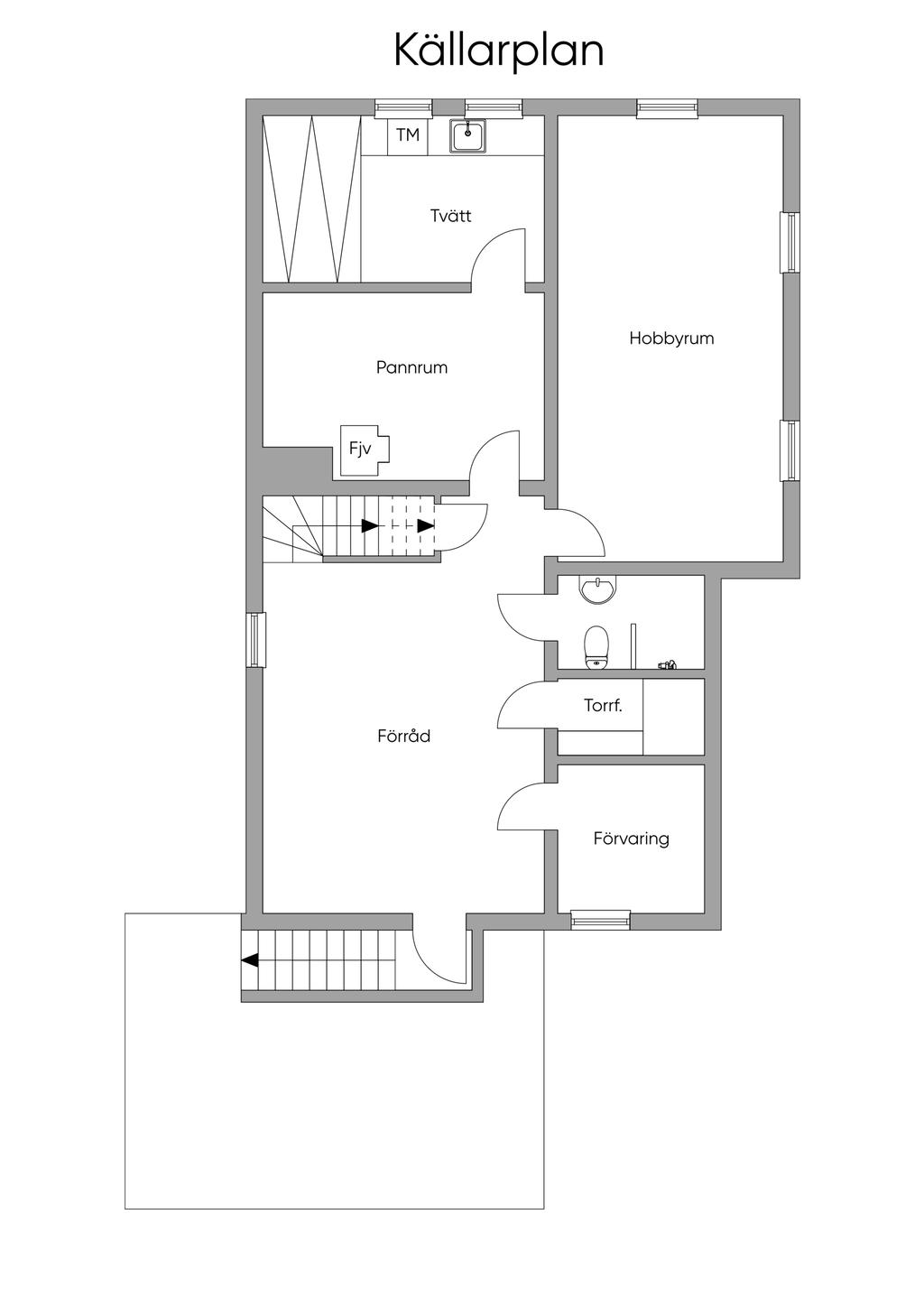 Planlösning källarplan