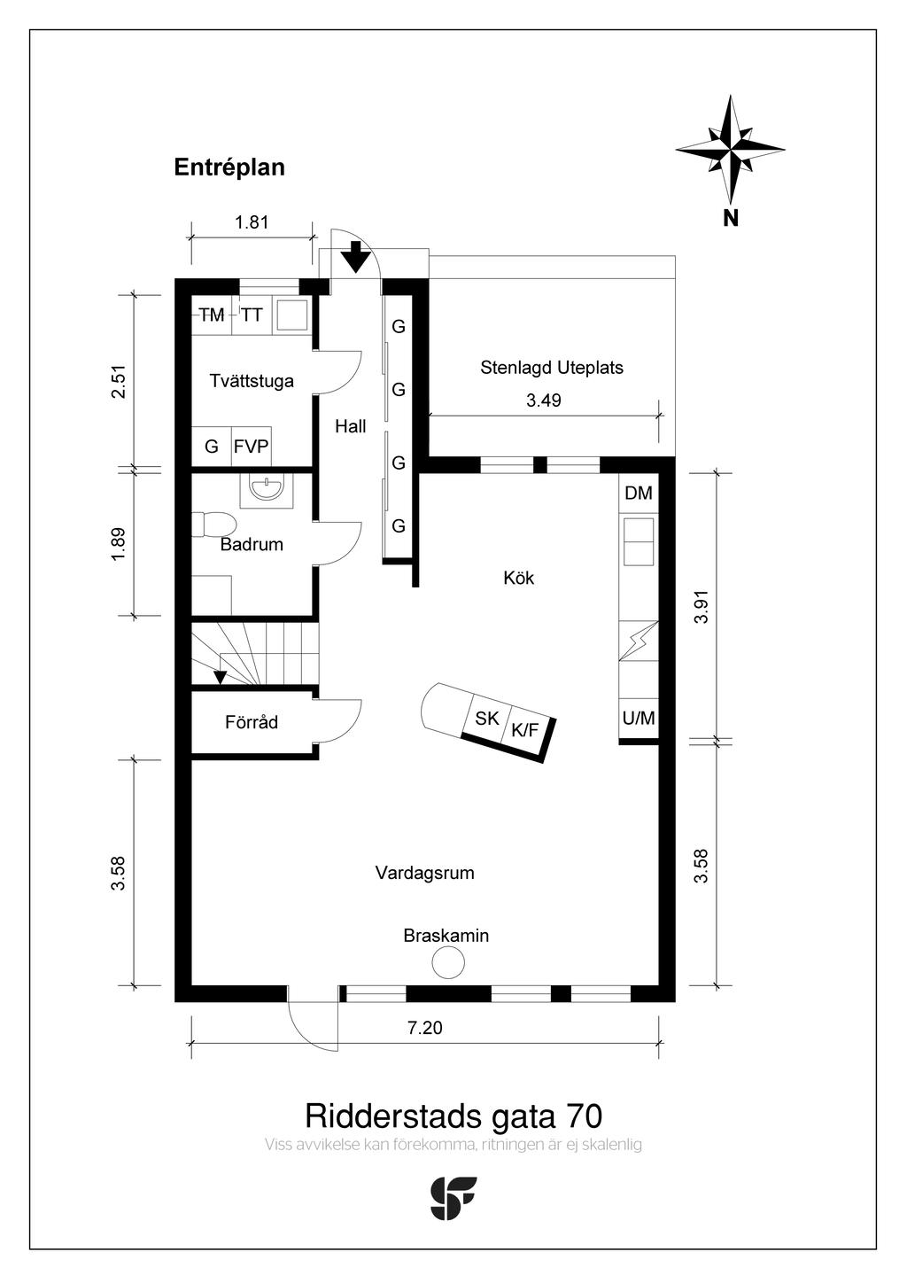Planritning entréplan