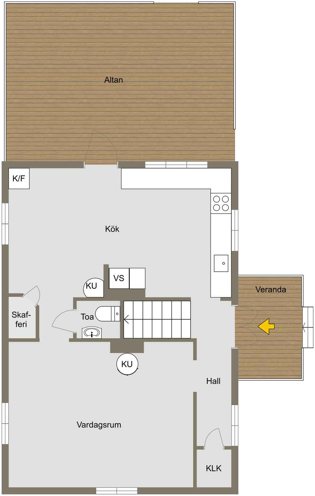 Planlösning, entréplan