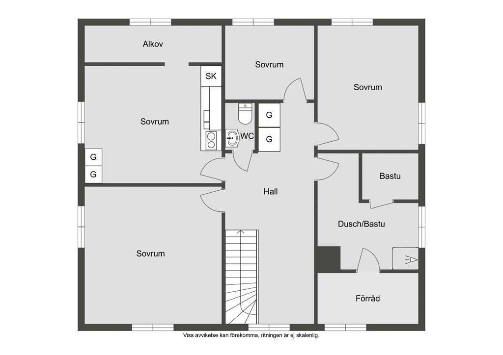 Planlösning övre plan