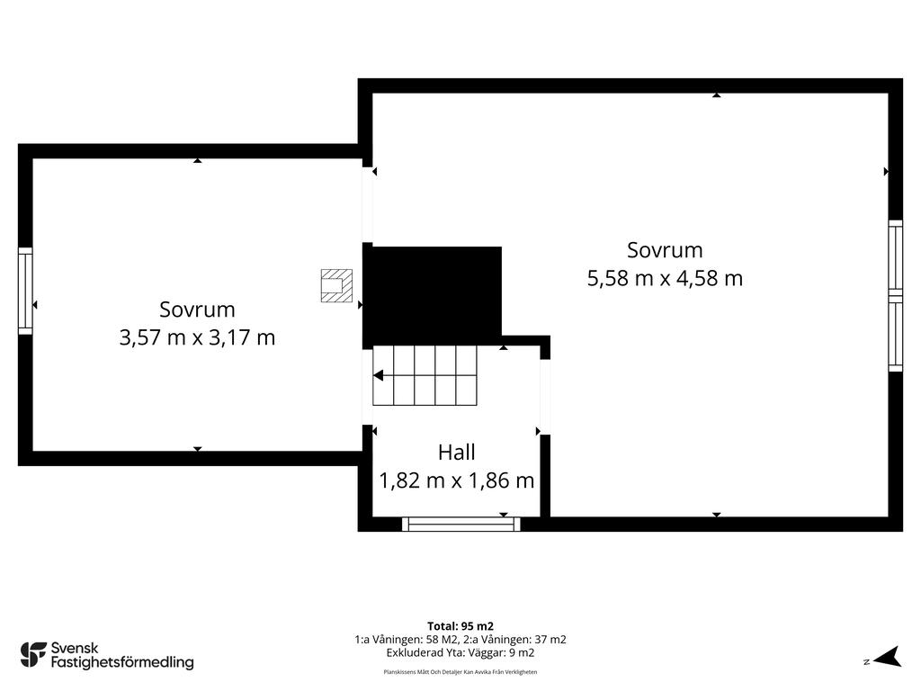 Planlösning övre plan