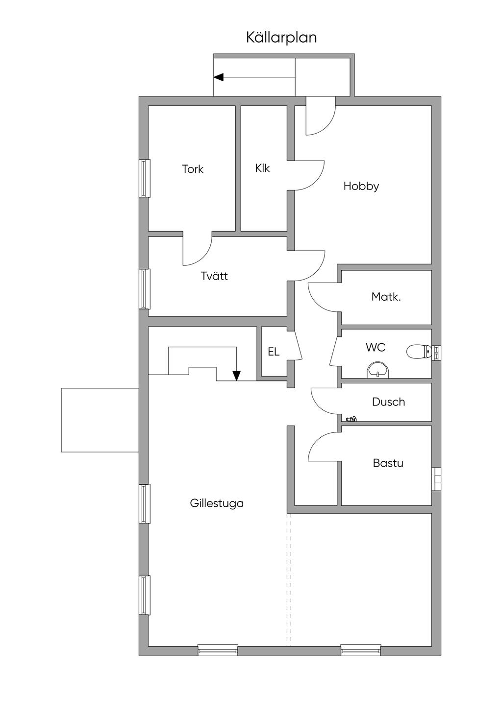 Planritning källarplan