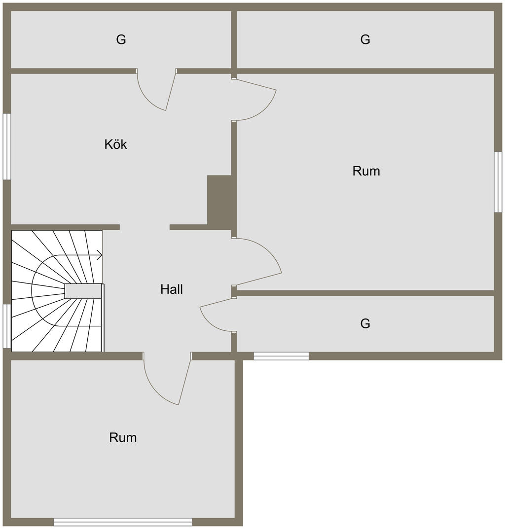 Planlösning Övre plan