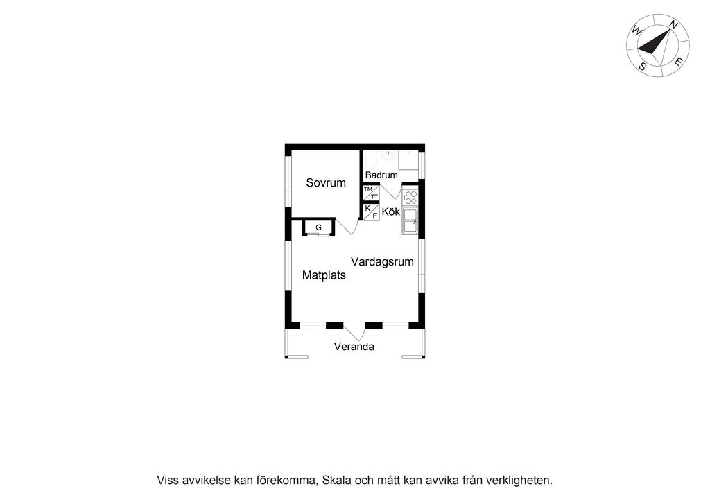 Planritning - lilla komplementhuset