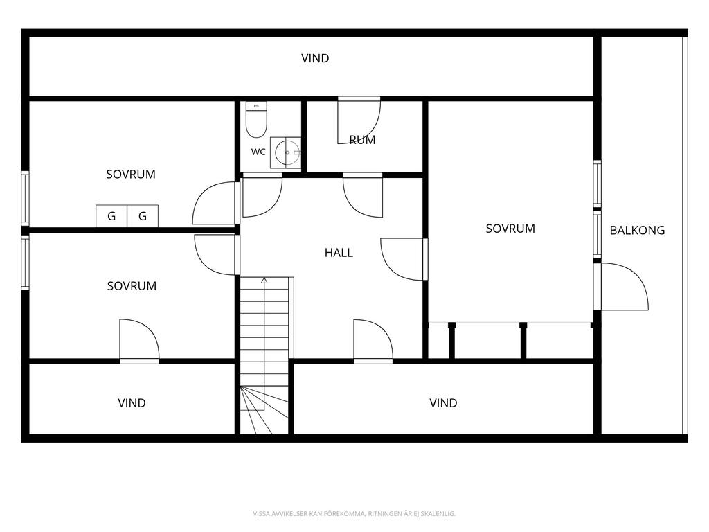 Planlösning övre plan