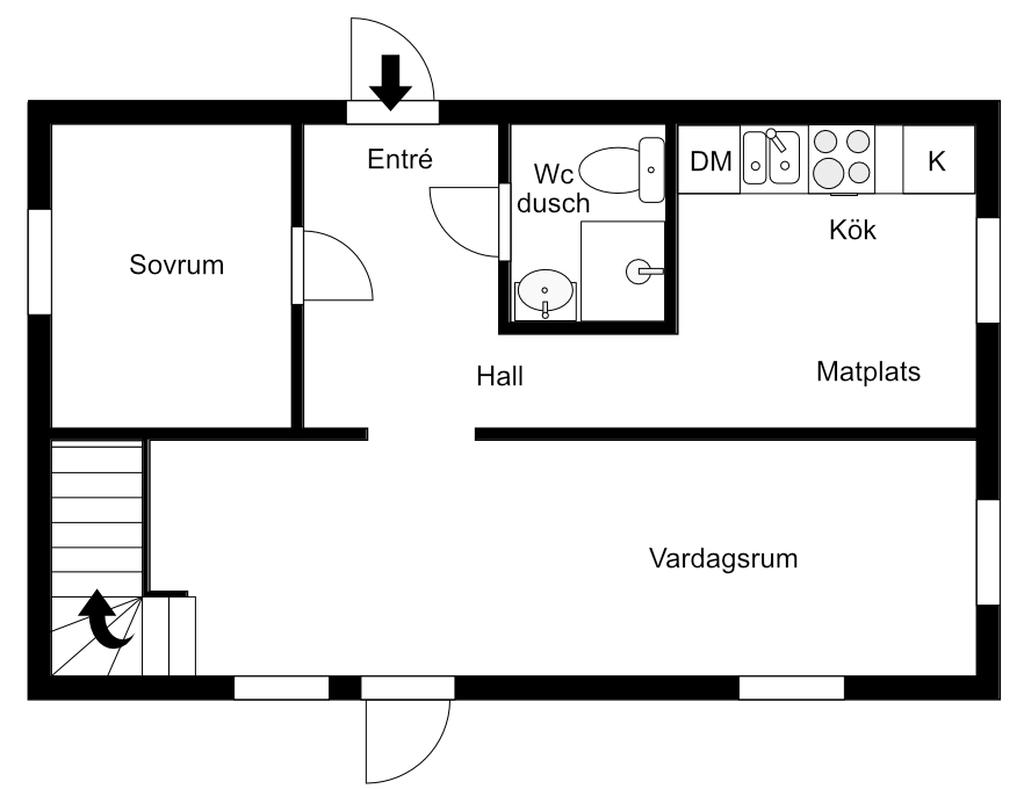 Gästhus: Entréplan 