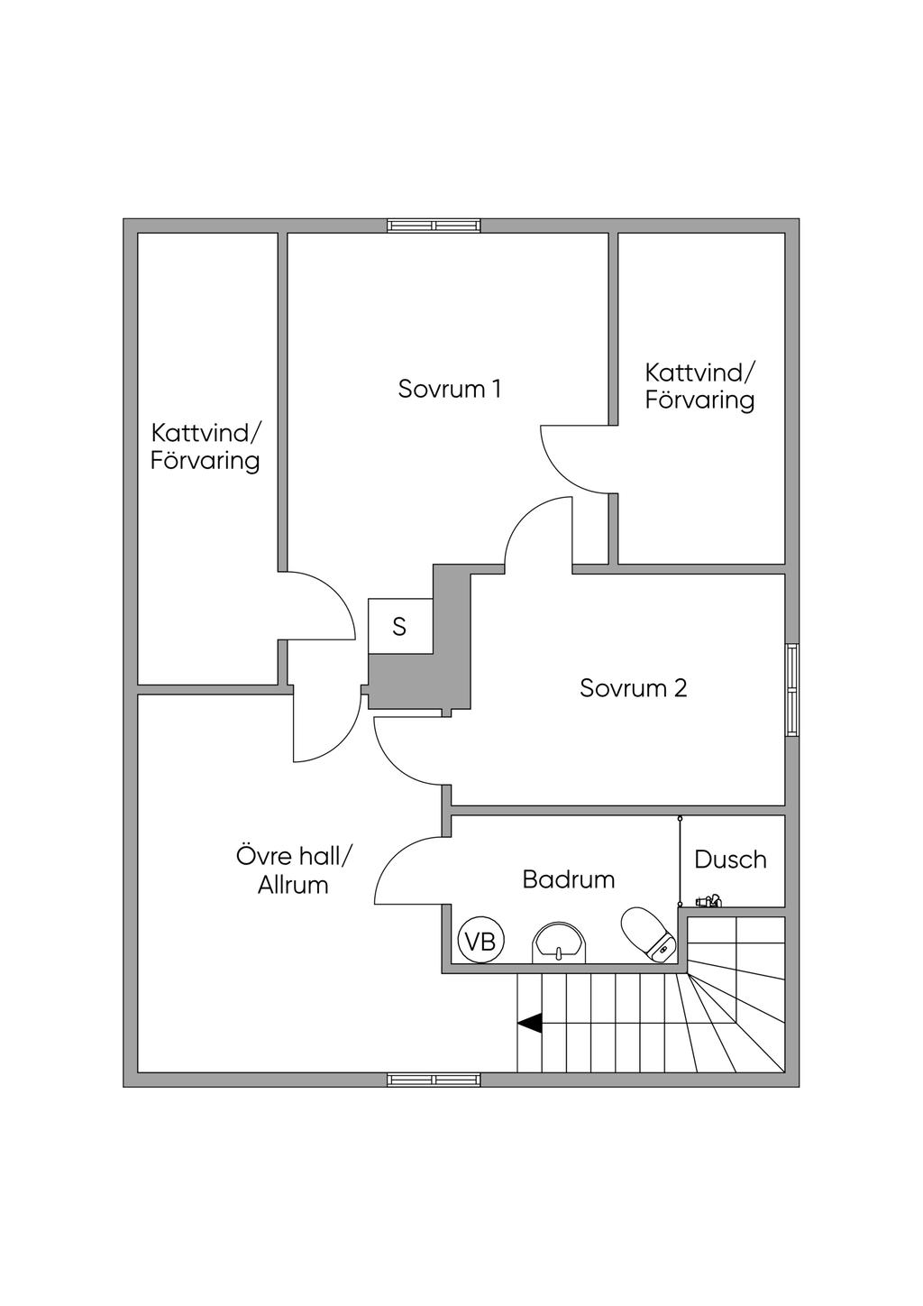Övre plan.