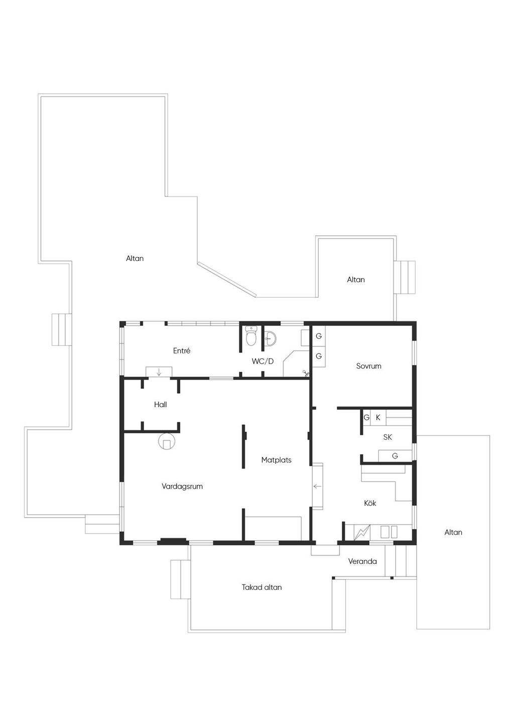 Planritning bostadshus