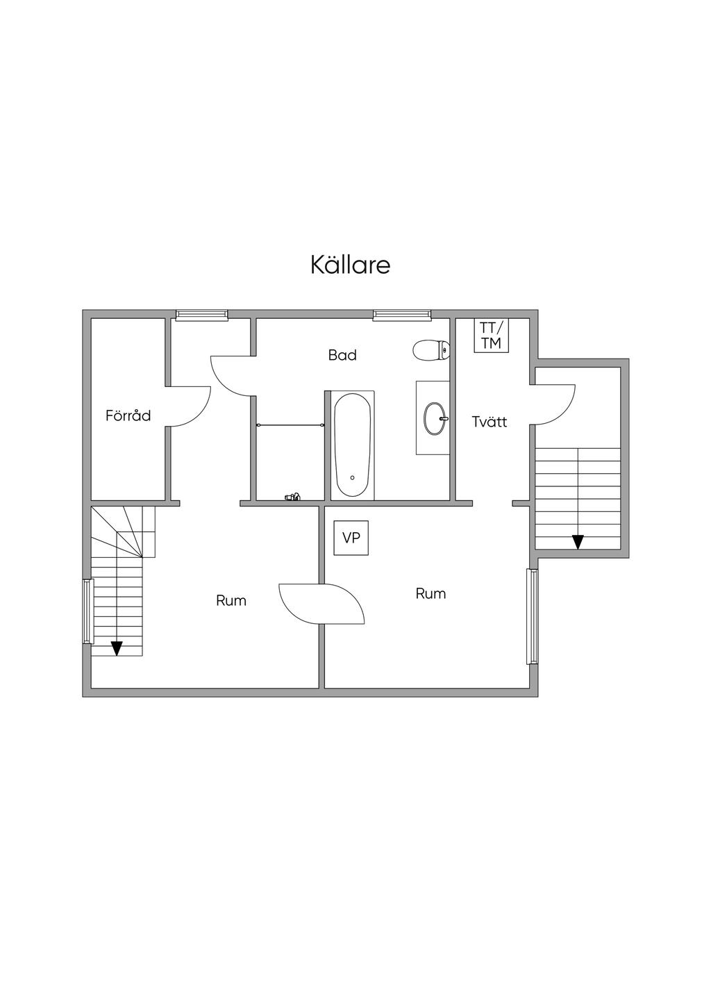 Planritning källarplan