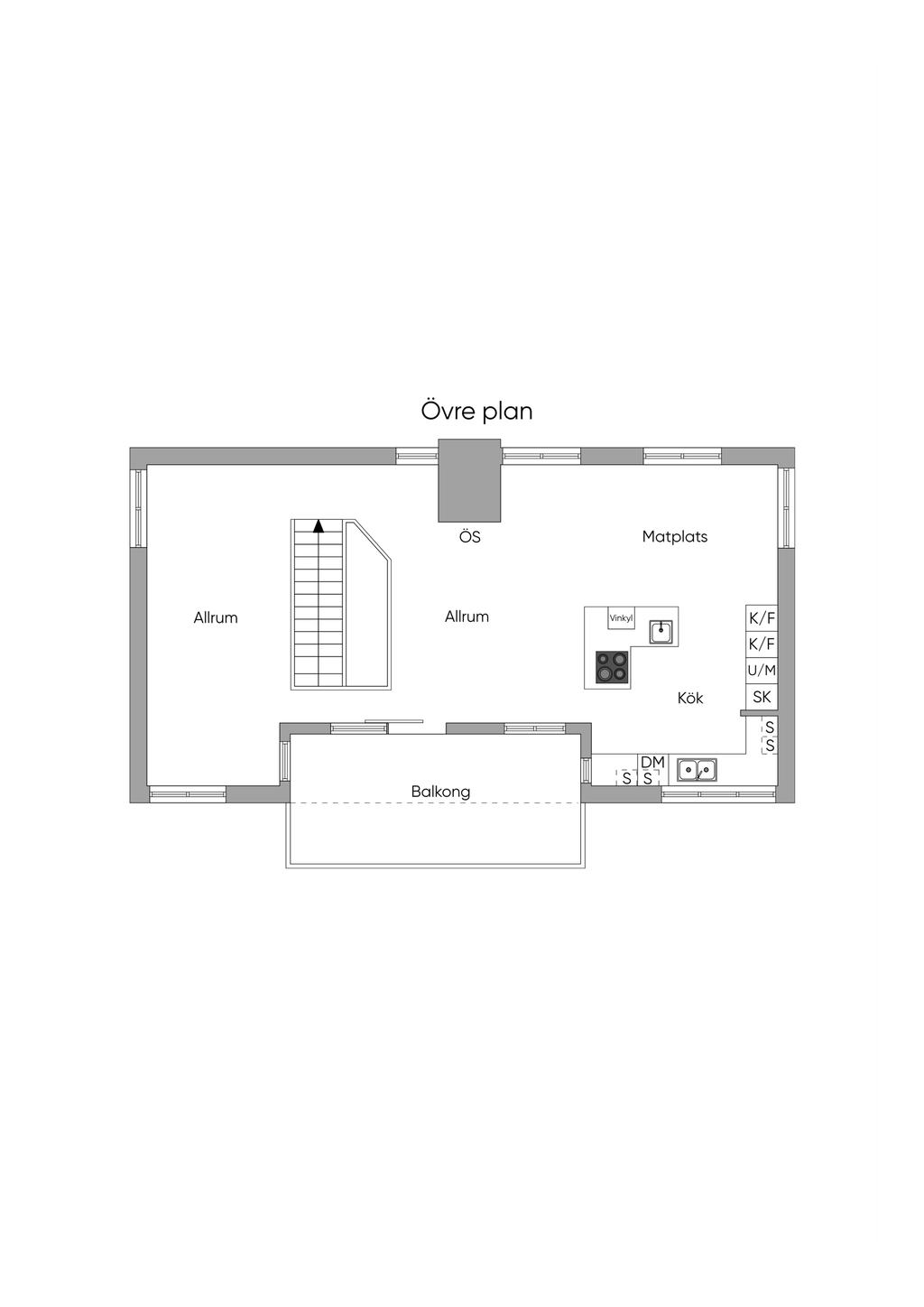 Planlösning övre plan