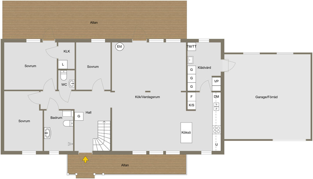 Planlösning, entréplan