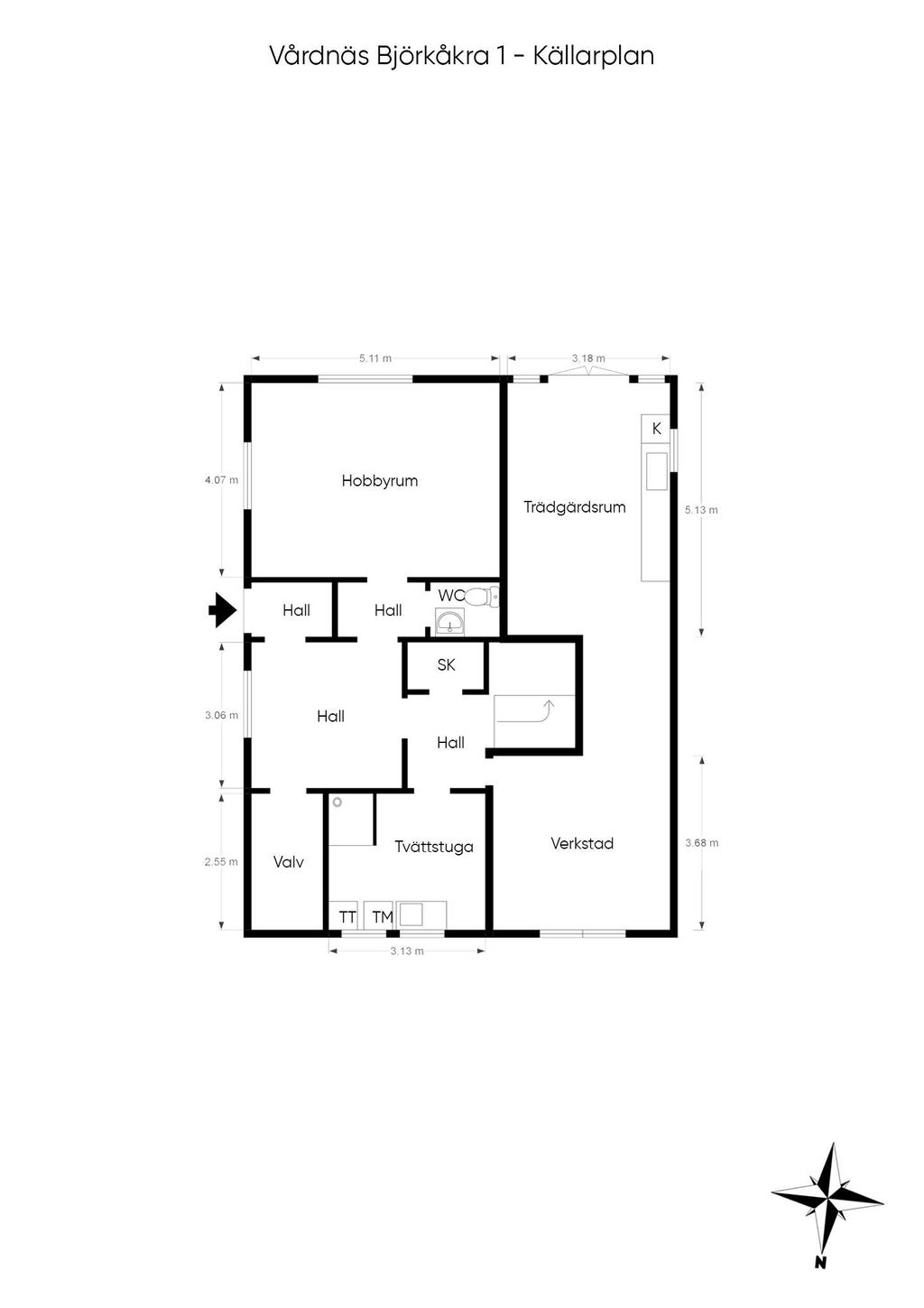Planritning källarplan