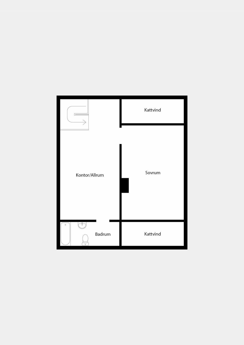Planritning övre plan