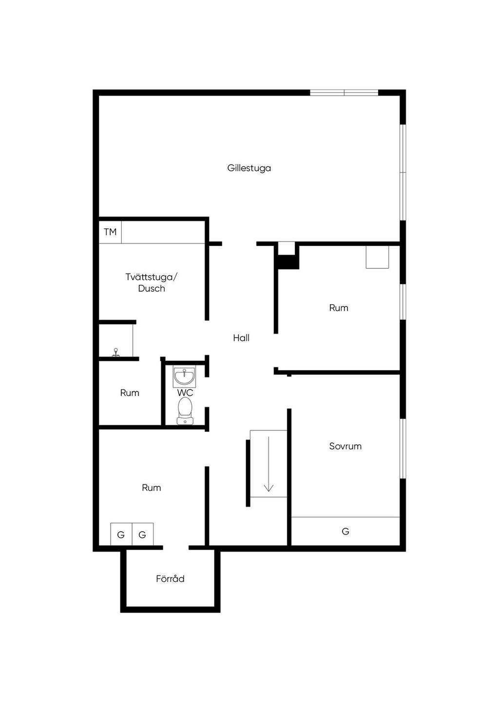 Planlösning - Källarplan