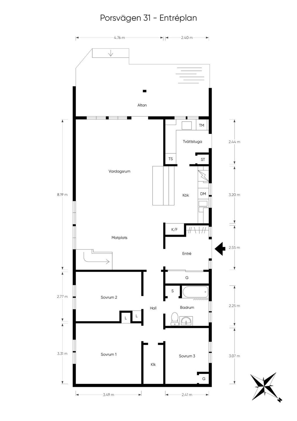 Planritning entréplan