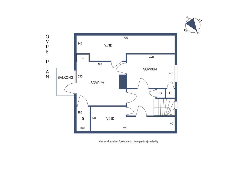 Planlösning, övre plan