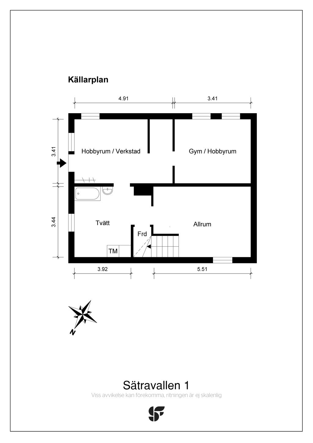 Planritning källarplan 